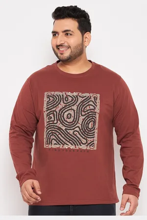 Club York Plus Size Abstract Printed Cotton T-shirt
