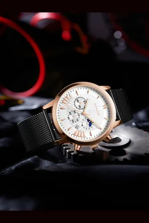 Giordano Men Patterned Dial & Bracelet Style Straps Analogue Watch GZ-50056-11
