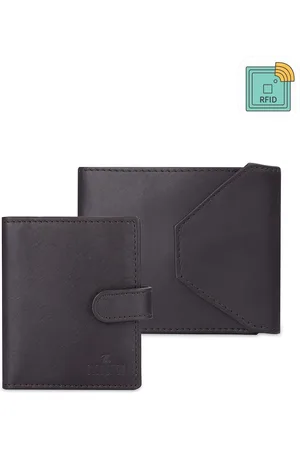 THE CLOWNFISH Men Set Of 2 Leather RFID Two Fold Wallets