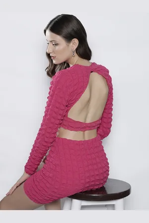 Boohoo Bubble Jersey Backless Co-Ords