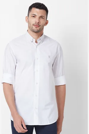Giordano Striped Button-Down Collar Slim Fit Pure Cotton Casual Shirt