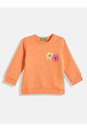 Benetton Girls Floral Print Detail Sweatshirt