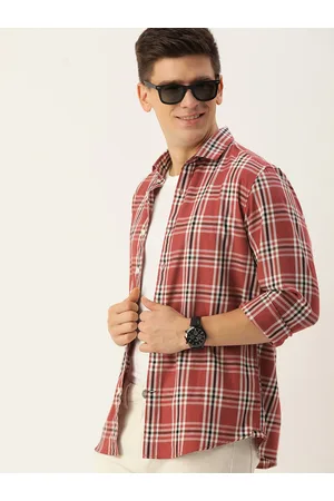 Mast & Harbour Men Standard Tartan Checked Casual Shirt