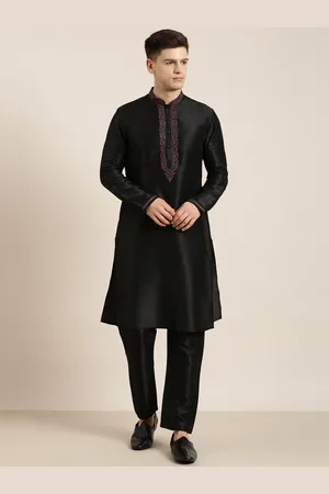 TheEthnic.Co Mandarin Collar Thread Work Kurta