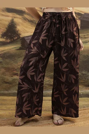 Ketch Women Floral Printed Flared Fit Parallel Trousers