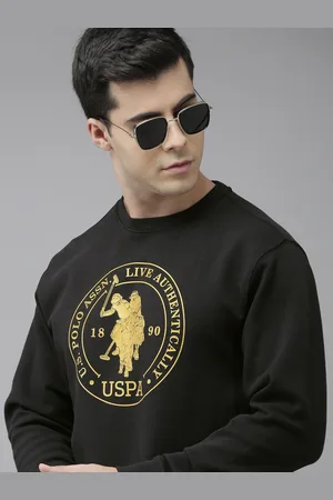 Ralph Lauren Men Black Brand Logo Printed Sweatshirt