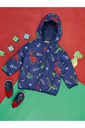 Pantaloons Boys Conversational Printed Crop Puffer Jacket