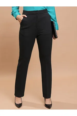 Ketch Women Mid-Rise Plain Formal Trousers