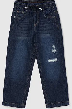 Max Collection Boys Mildly Distressed Light Fade Jeans