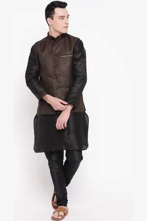 Mag Regular Kurta With Churidar & Nehru Jacket