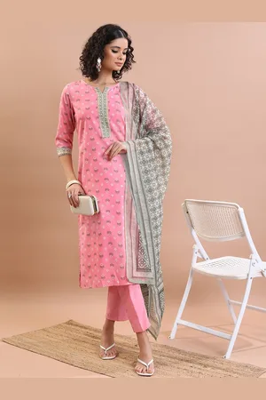 Ketch Floral Printed Regular Kurta With Trousers & Dupatta