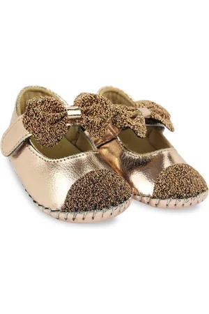 BAESD Infant Girls Bow Embellished Lightweight Anti-Slip Booties