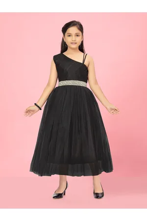 Aarika Girls Net Fit & Flare Maxi Dress