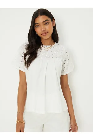 Dorothy Perkins Pure Cotton Schiffli Top