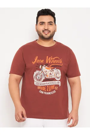 Club York Plus Size Typography Printed Cotton T-shirt