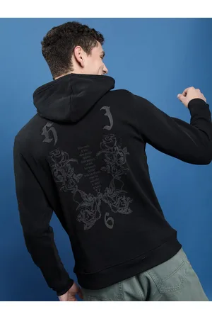 Highlander Men Black Printed Cotton Pullover Sweatshirt