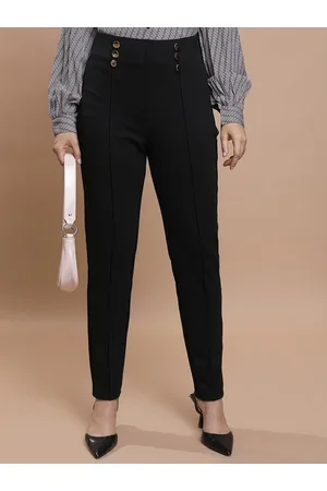 Ketch Women Mid Rise Slim Fit Trousers
