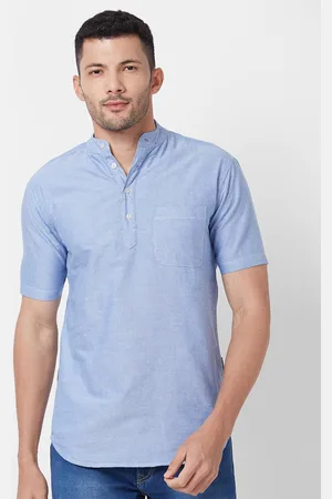 Giordano Slim Fit Mandarin Collar Pure Cotton Casual Shirt