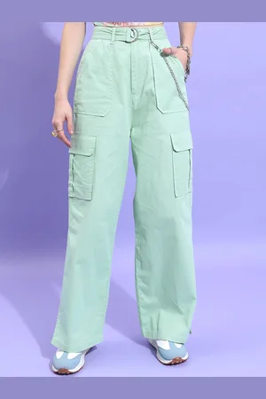 Ketch Women Mid-Rise Flared Parallel Trousers