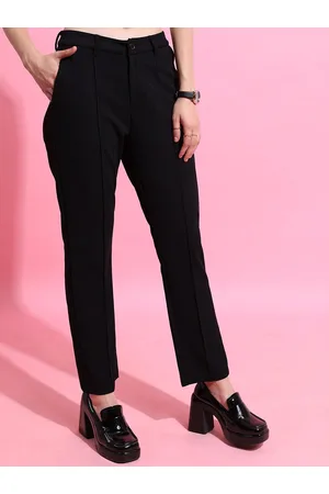 Ketch Women High-Rise Plain Trousers