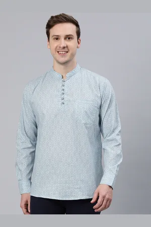 Majestic Pure Cotton Slim Fit Ethnic Motifs Printed Kurta