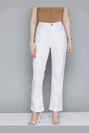 Chemistry Women White Straight Fit Stretchable Jeans