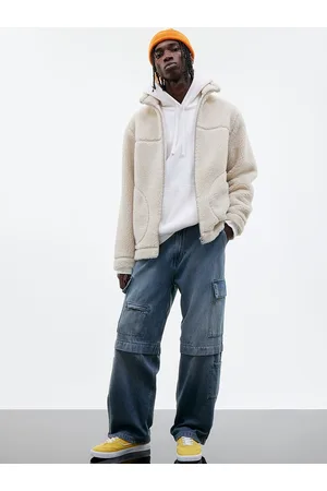 H&M Men Pure Cotton Loose-Fit Cargo Trousers