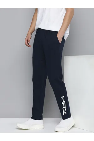 HRX Men Brand Logo Printed Cotton Track Pants