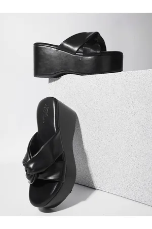 THE WHITE POLE Open Toe Wedge Heels