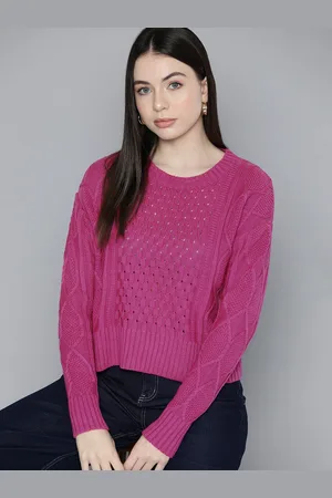 Chemistry Women Self Design Acrylic Pullover