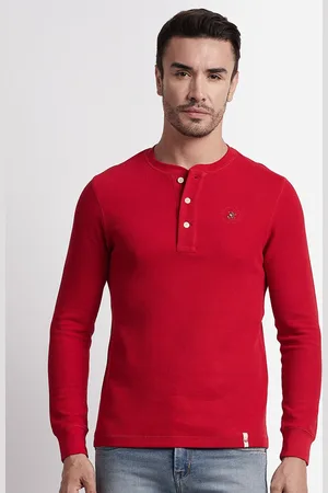 Beverly Hills Polo Club Henley Neck Pure Cotton T-shirt