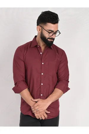 FUBAR Slim Fit Spread Collar Long Sleeves Casual Shirt