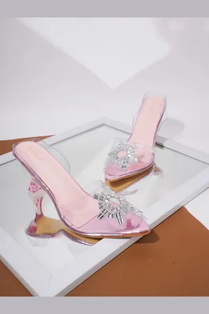 TRY ME Embellished Peep Toe Slim Heels