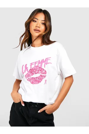 Boohoo Pure Cotton Printed Drop-Shoulder Oversized T-shirt
