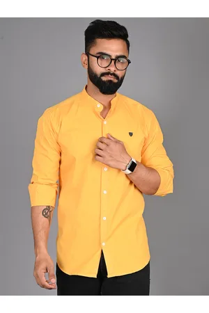 FUBAR Slim Fit Mandarin Collar Long Sleeves Casual Shirt