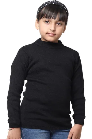 IndiWeaves Girls Round Neck Woollen Pullover