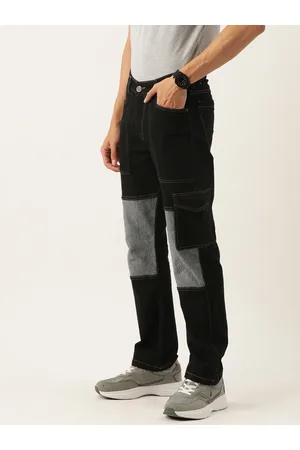 PARIS HAMILTON Men Relaxed Fit Heavy Fade Colourblocked Stretchable Jeans