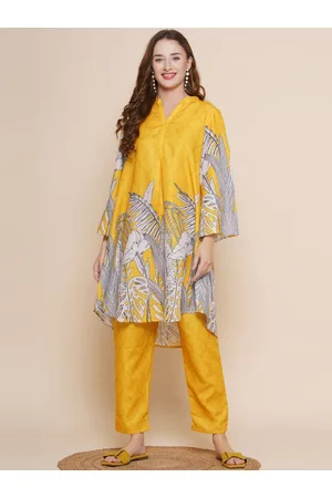 Bhama Couture Floral Printed Regular Kurta with Palazzos