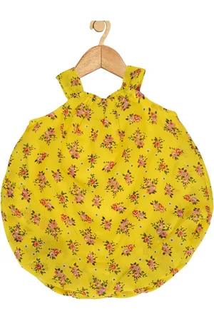 Creative Girls Floral Printed Sleeveless Balloon Dress
