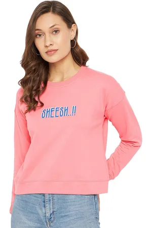 DressBerry Women Pink Printed Sweatshirt