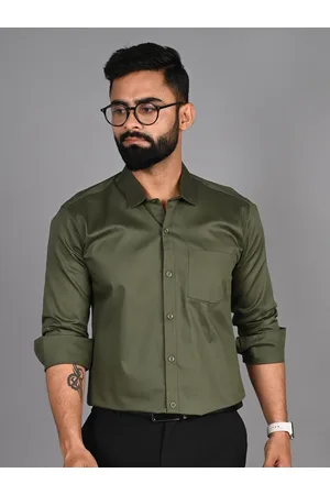FUBAR Slim Fit Spread Collar Long Sleeve Pocket Formal Shirt