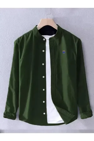 FUBAR Slim Fit Spread Collar Long Sleeve Pocket Casual Shirt