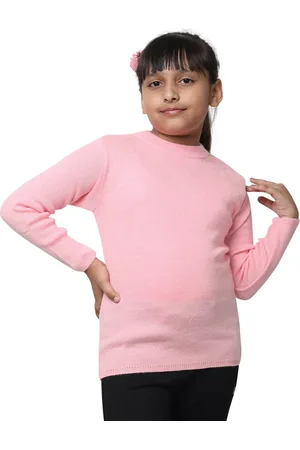 IndiWeaves Girls Round Neck Woollen Pullover