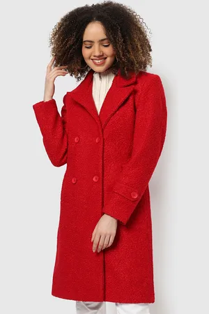 Campus Double-Breasted Acrylic Longline Overcoat