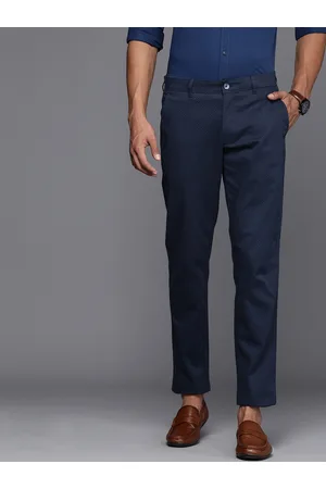 Buy U.S. Polo Assn. Flat Front Patterned Weave Casual Trousers - NNNOW.com