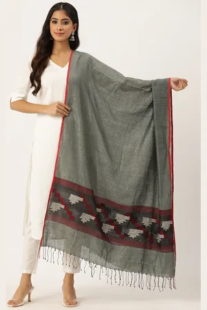 ArtEastri Woven Design Matka Silk Handwoven Jamdani Dupatta