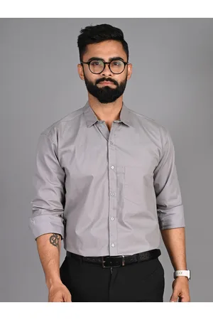 FUBAR Slim Fit Spread Collar Long Sleeve Pocket Formal Shirt