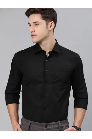 FUBAR Slim Fit Spread Collar Long Sleeve Pocket Formal Shirt
