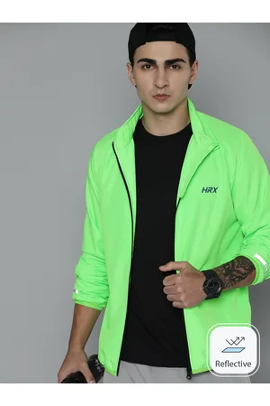 Buy HRX By Hrithik Roshan HRX by Hrithik Roshan Men Fluorescent Green Solid  Rapid-Dry Antimicrobial Running Jacket at Redfynd