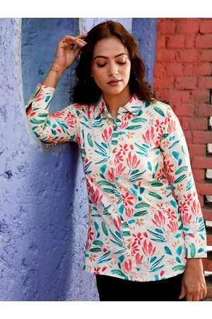 Jaipur Women Standard Floral Printed Cotton Casual Shirt
